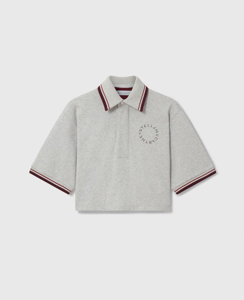 STELLA MC CARTNEY LOGO CROPPED RUGBY POLO SHIRT